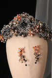 Crystals Rhinestone Tiara Earrings Jewelry 752645566331 - COCOMELODY