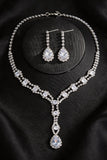 Luxury Teardrop Tassel Necklace Earrings Set for Women Jewelry Sets (Set of 2) 1056817075176