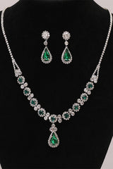 Alloy Rhinestone Necklace Earrings Jewelry 833119530382 - COCOMELODY