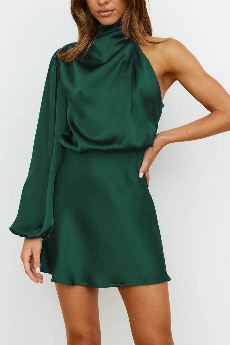 A-Line Mini Forged Chiffon Dress 944786405135 - COCOMELODY