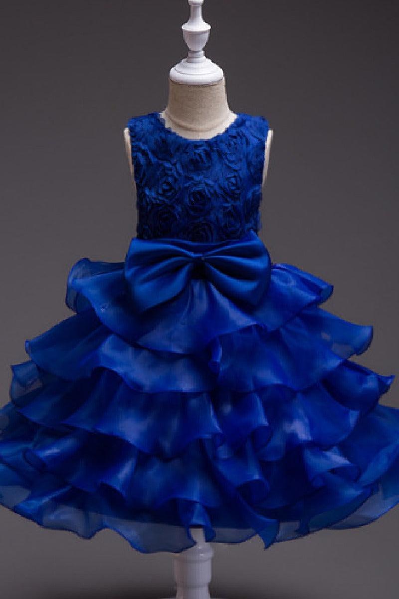 Ball Gown Scoop Neck Sleeveless Mini Organza Flower Girl Dresses 547048188211 - COCOMELODY