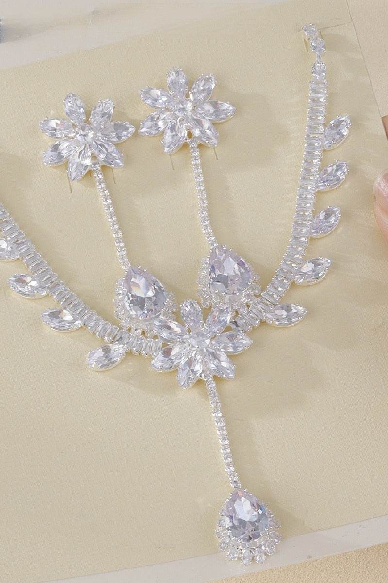 Gorgeous Zircon Earrings/Necklace Jewelry Sets (Set of 2) 837064938270 - COCOMELODY