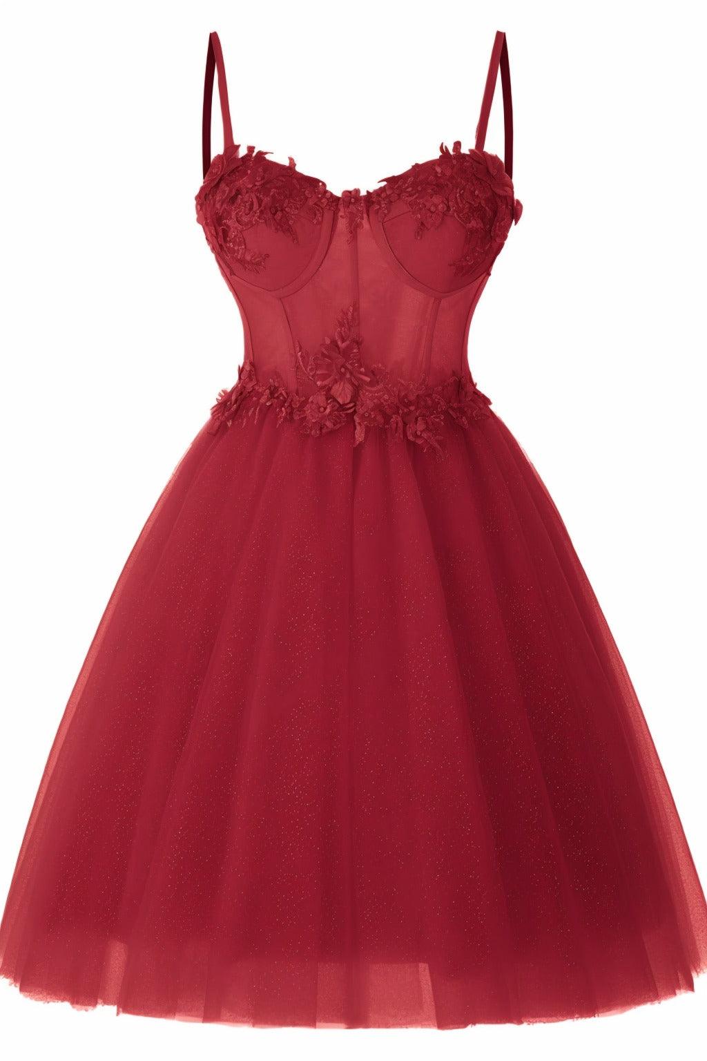 A-Line Short-Mini Tulle Prom Dress CS0400 - COCOMELODY