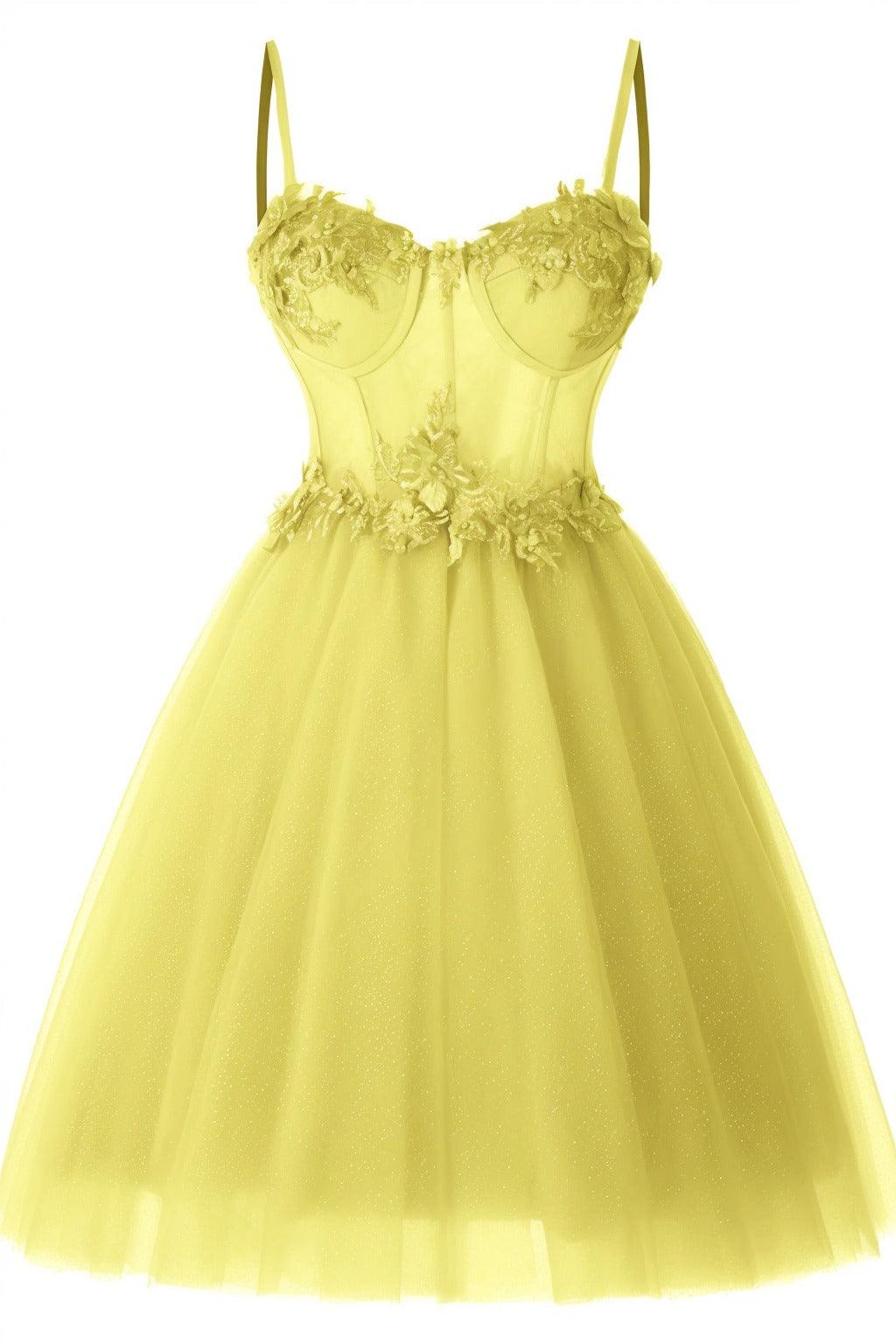 A-Line Short-Mini Tulle Prom Dress CS0400 - COCOMELODY