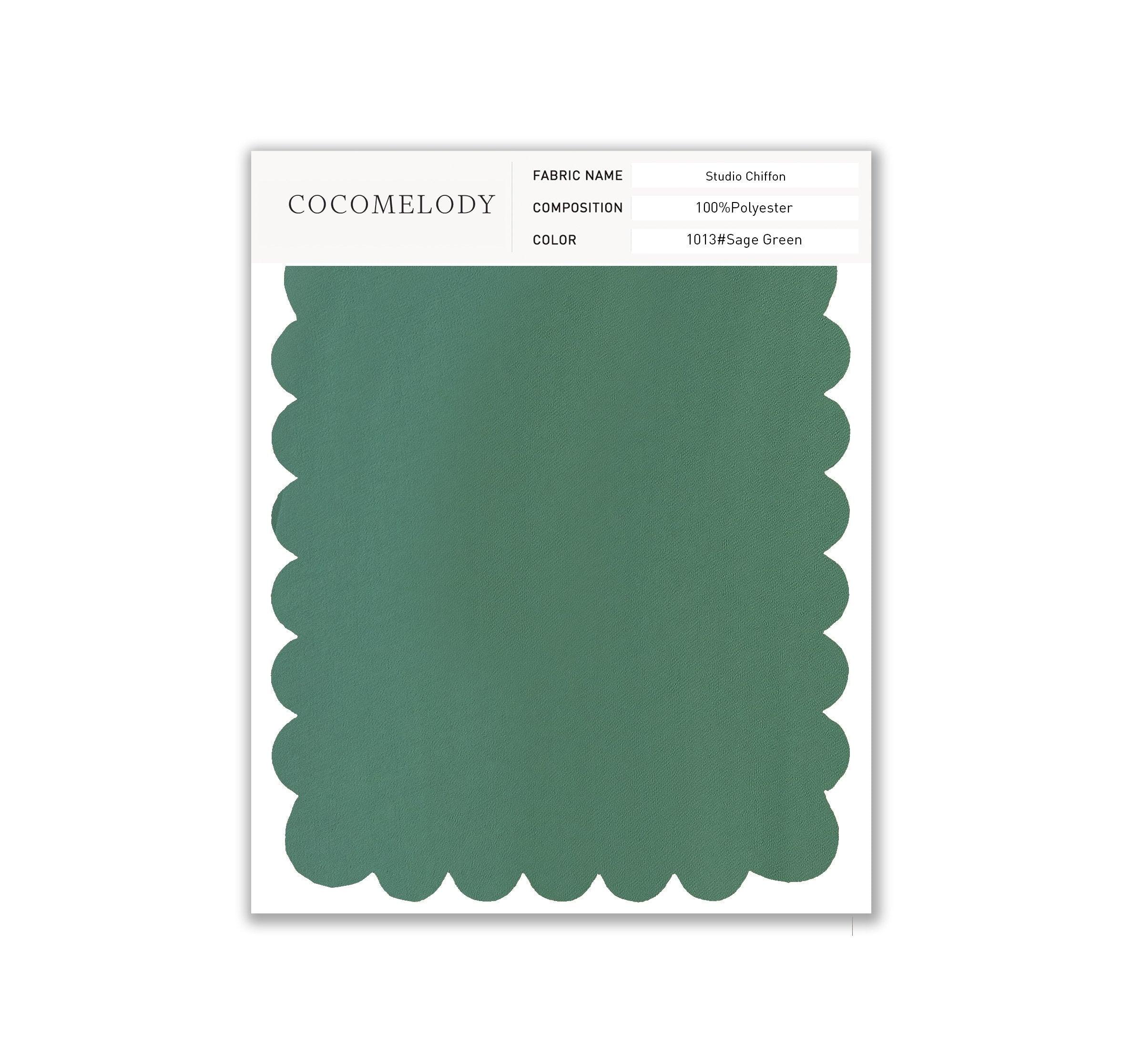 Chiffon Fabric Swatch in Single Color SWCH16001 - COCOMELODY