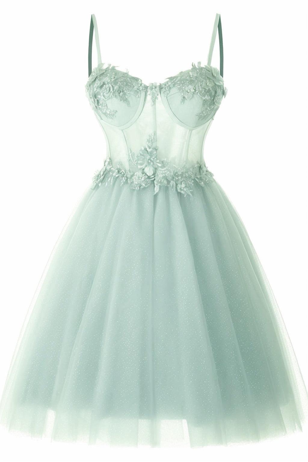 A-Line Short-Mini Tulle Prom Dress CS0400 - COCOMELODY