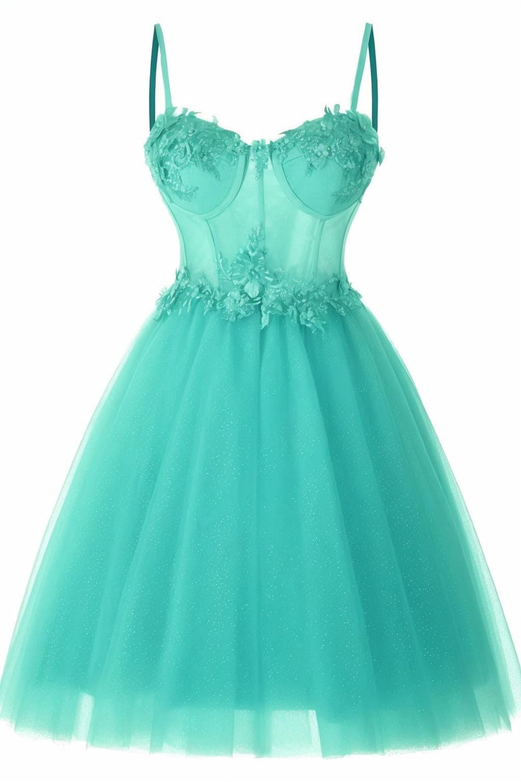 A-Line Short-Mini Tulle Prom Dress CS0400 - COCOMELODY