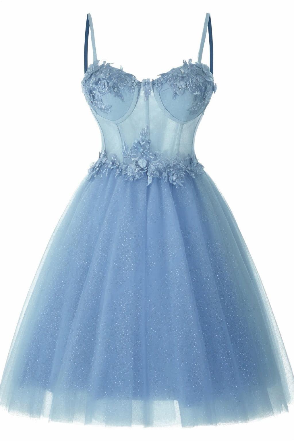 A-Line Short-Mini Tulle Prom Dress CS0400 - COCOMELODY