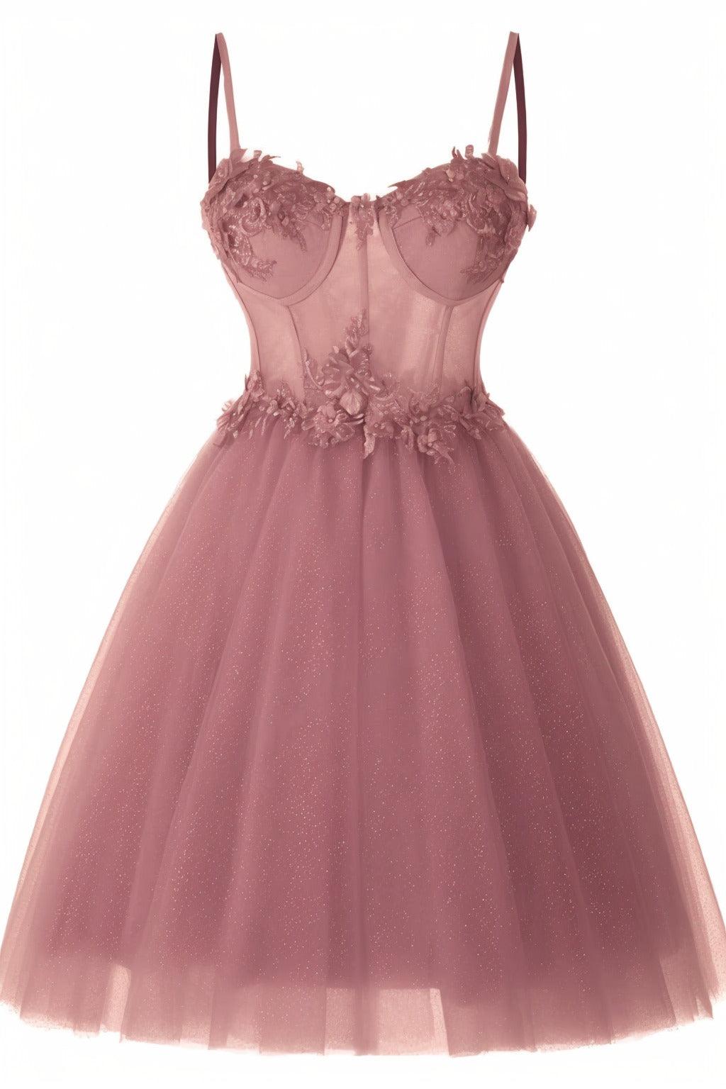 A-Line Short-Mini Tulle Prom Dress CS0400 - COCOMELODY