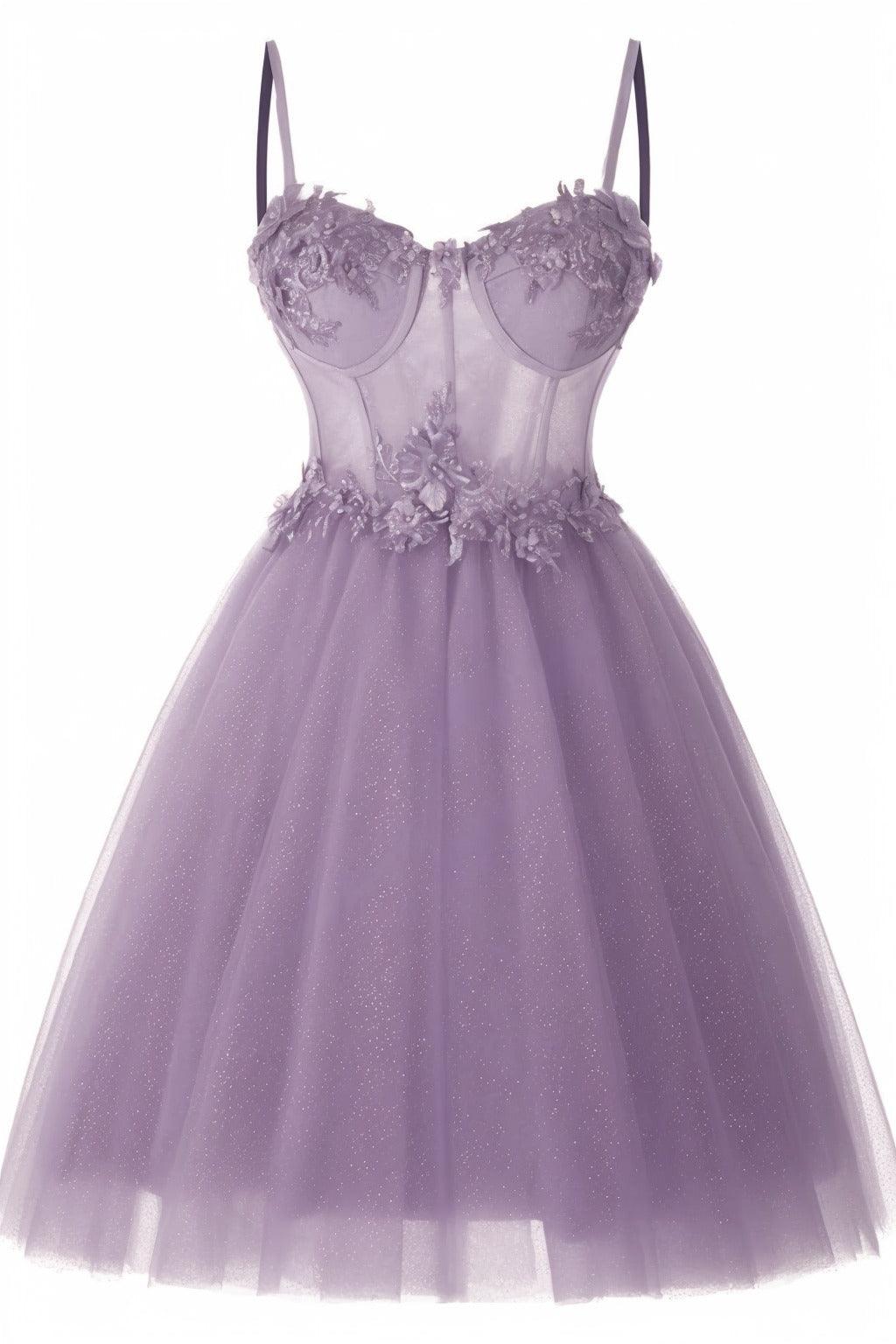 A-Line Short-Mini Tulle Prom Dress CS0400 - COCOMELODY