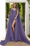 A-Line Floor Length Chiffon Prom Dress CS0454 - COCOMELODY