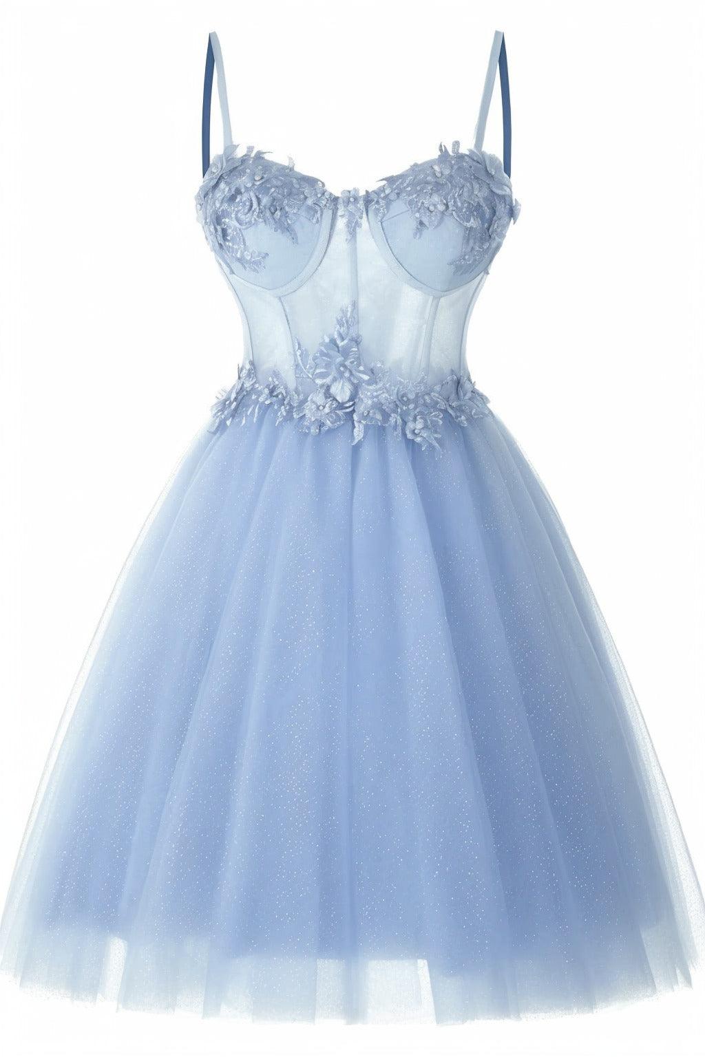 A-Line Short-Mini Tulle Prom Dress CS0400 - COCOMELODY