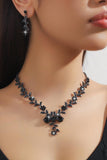 Alloy Rhinestone Necklace Earrings Jewelry 799625813629 - COCOMELODY