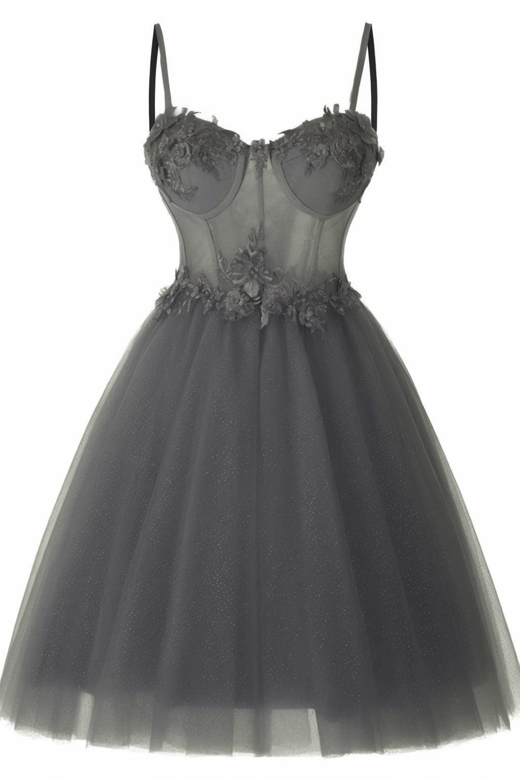 A-Line Short-Mini Tulle Prom Dress CS0400 - COCOMELODY