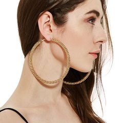 Exaggerated Big Earrings Niche Design Titanium Steel Gold-Plated Earrings 528512652147 - COCOMELODY