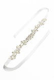 Ribbons Wedding Sash With Rhinestone and Sequins CC0074 - COCOMELODY