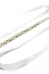 Ribbons Wedding Sash With Imitation Pearl CC0078 - COCOMELODY