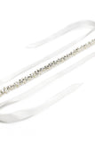 Ribbons Wedding Sash With Imitation Pearl CC0077 - COCOMELODY