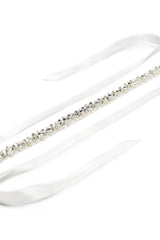 Ribbons Wedding Sash With Imitation Pearl CC0077 - COCOMELODY