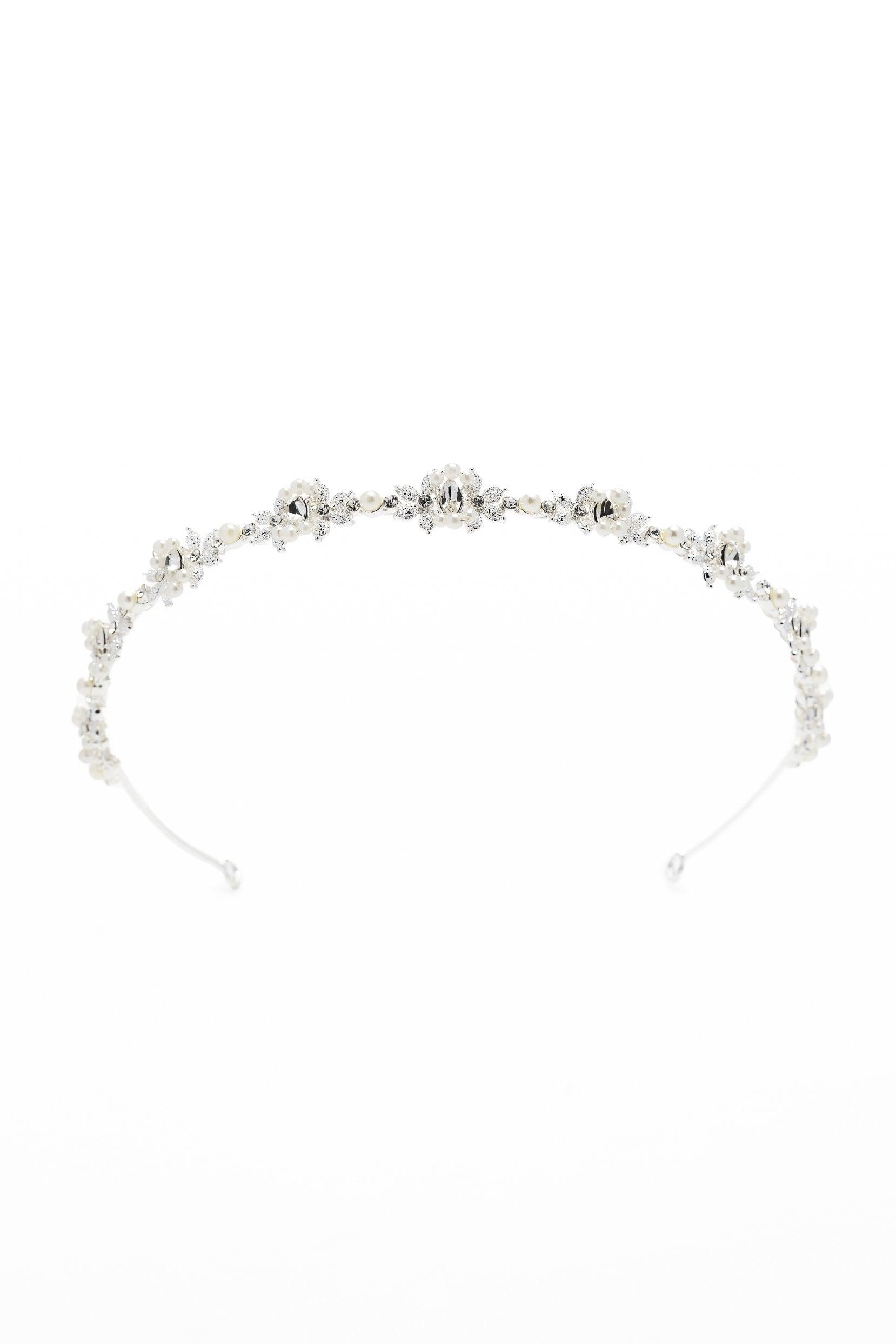 Alloy Tiaras with Pearl Rhinestone CH0366 - COCOMELODY