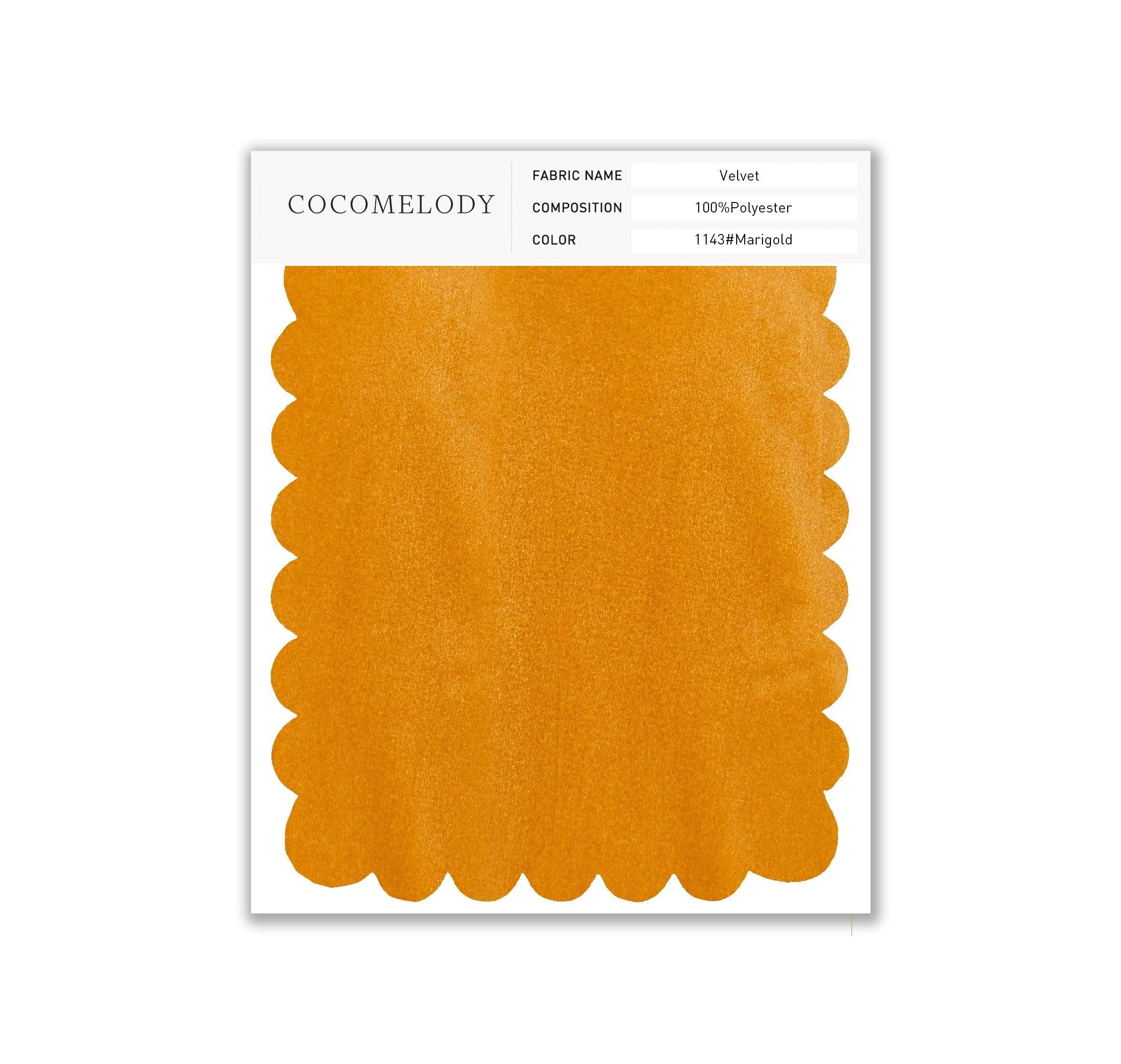 Velvet Fabric Swatch in Single Color SWVT19004 - COCOMELODY