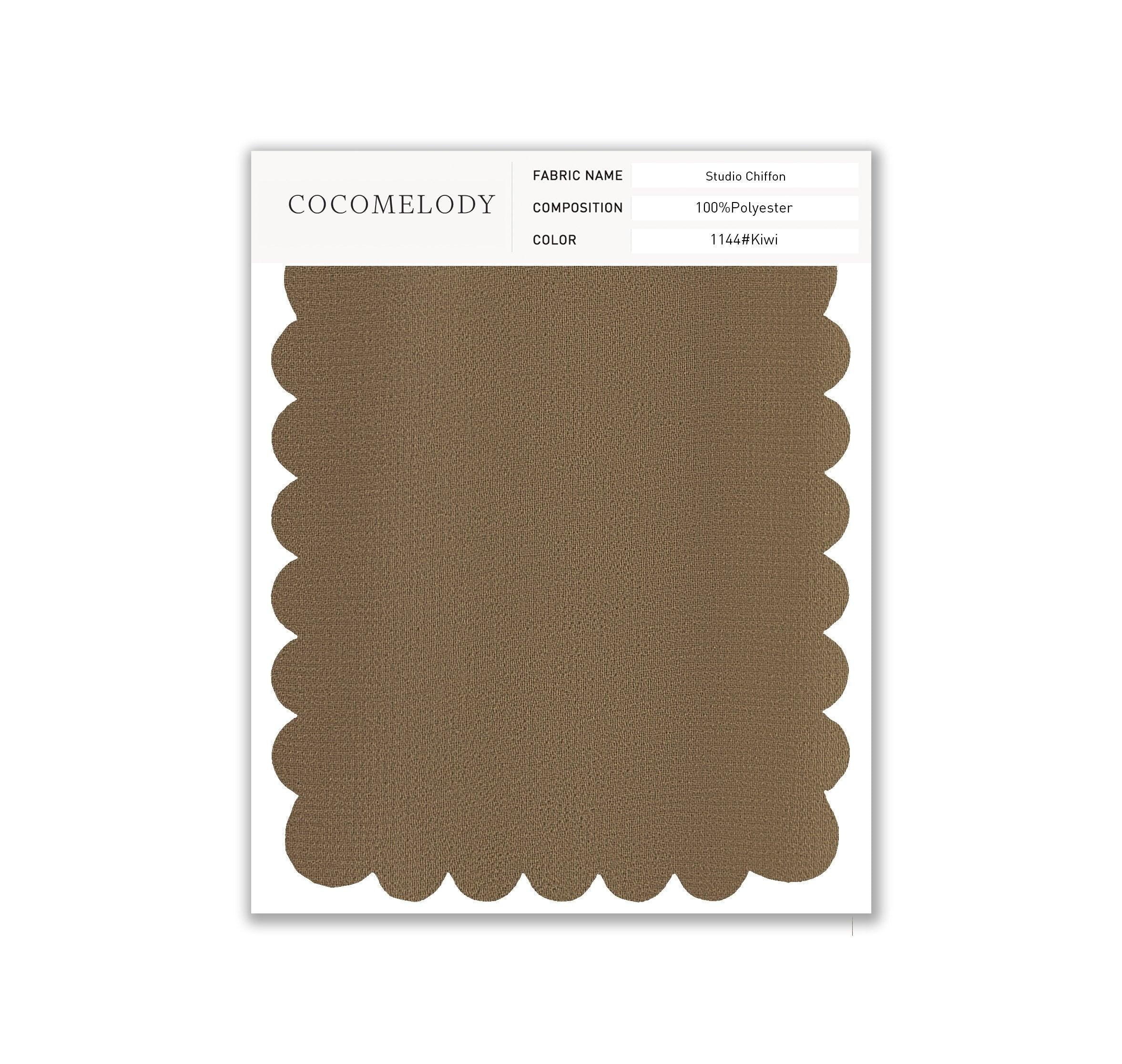 Chiffon Fabric Swatch in Single Color SWCH16001 - COCOMELODY