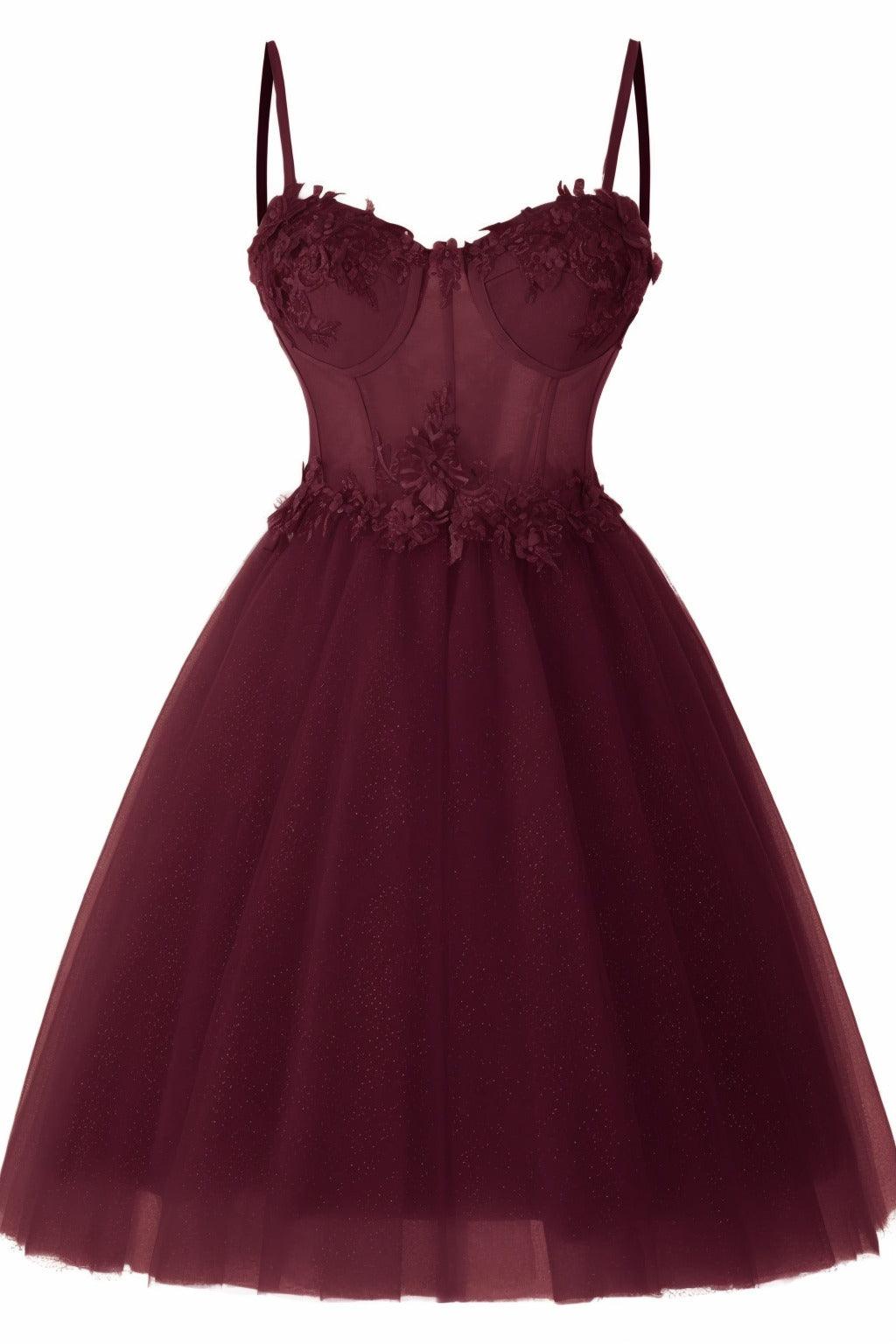 A-Line Short-Mini Tulle Prom Dress CS0400 - COCOMELODY