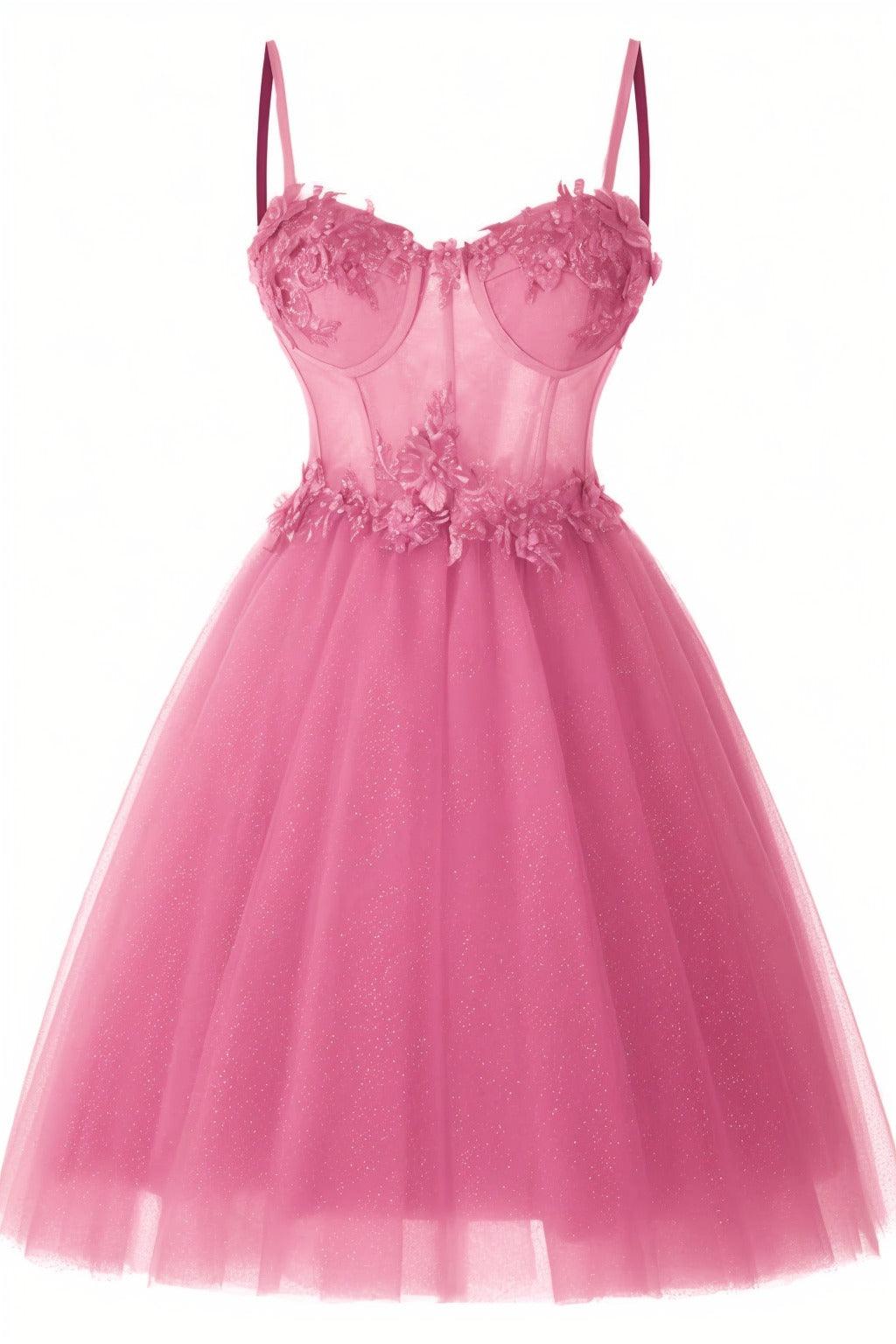 A-Line Short-Mini Tulle Prom Dress CS0400 - COCOMELODY