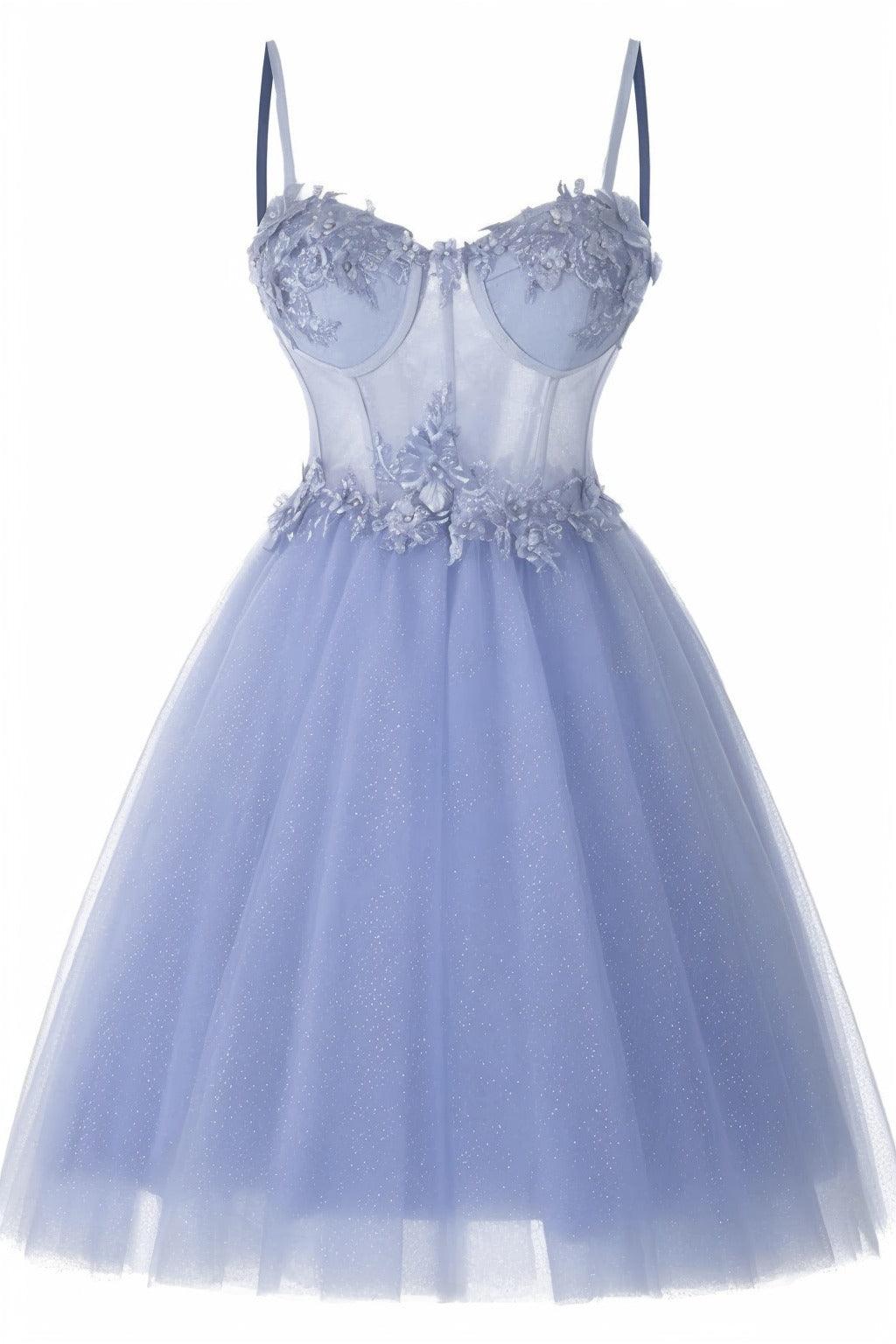 A-Line Short-Mini Tulle Prom Dress CS0400 - COCOMELODY