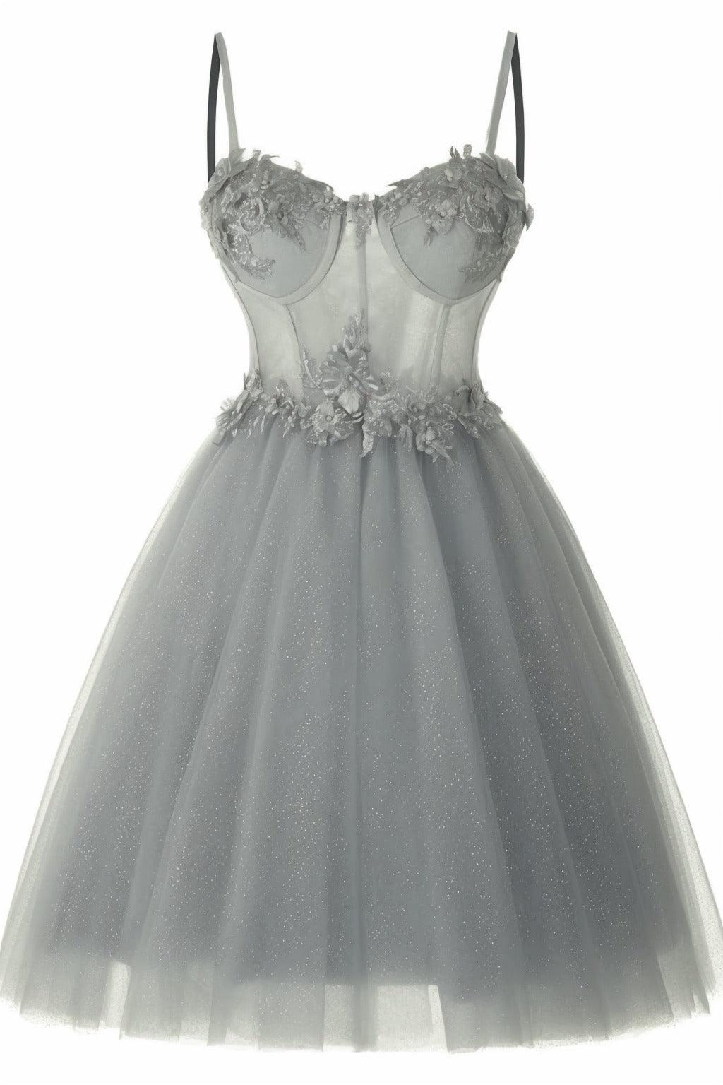 A-Line Short-Mini Tulle Prom Dress CS0400 - COCOMELODY