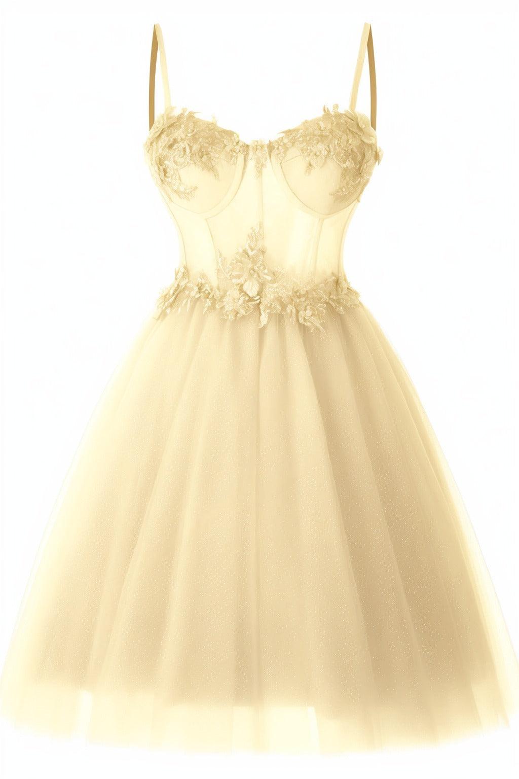 A-Line Short-Mini Tulle Prom Dress CS0400 - COCOMELODY