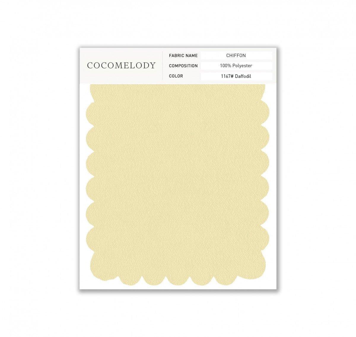 Chiffon Fabric Swatch in Single Color SWCH16001 - COCOMELODY
