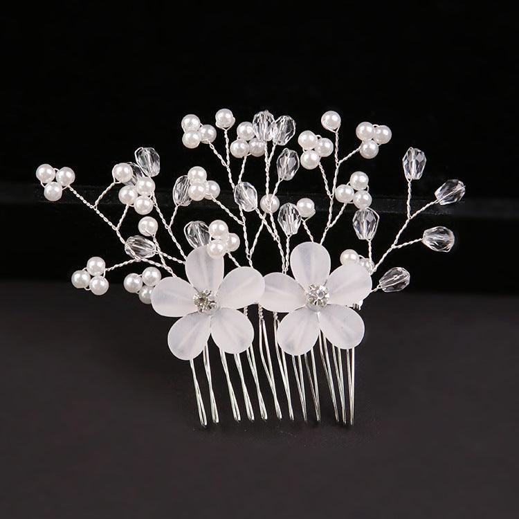 Bridal headwear Pearl hair comb Wedding bridal accessories with comb Accessorized multicolor headwear 601413822086 - COCOMELODY