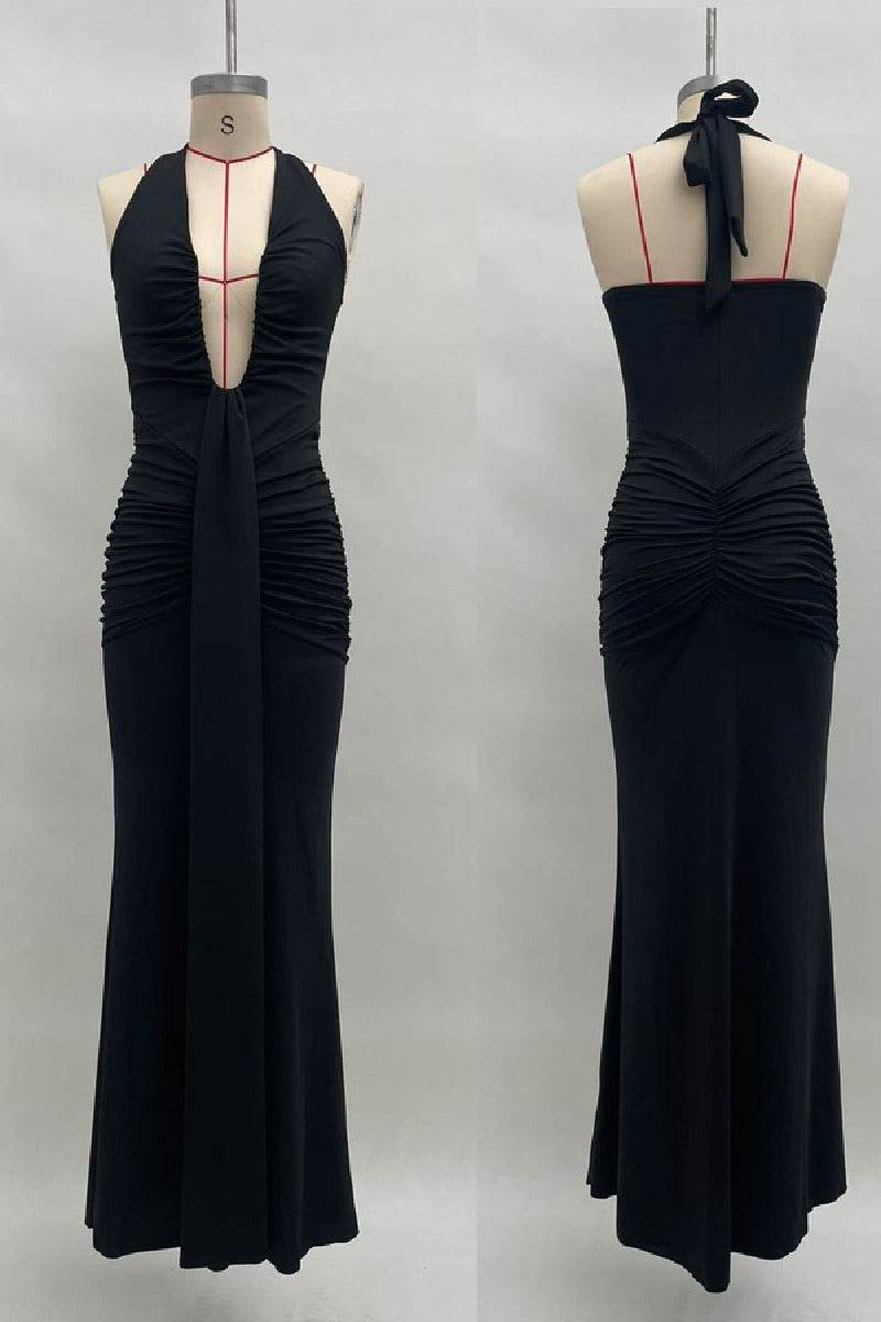 Mermaid	Maxi Knitted Semi Formal Wedding Guest Dresses 917018224683 - COCOMELODY