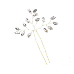 Bridal headwear Handmade Crystal accessories Wedding Hairpin set of 2 613673904361 - COCOMELODY