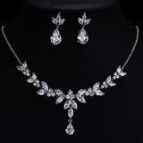 Water Drop Zircon Necklace Bridal Accessory 616165232392 - COCOMELODY