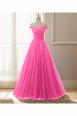 A-Line Floor Length Tulle Prom Dress CS0459 - COCOMELODY