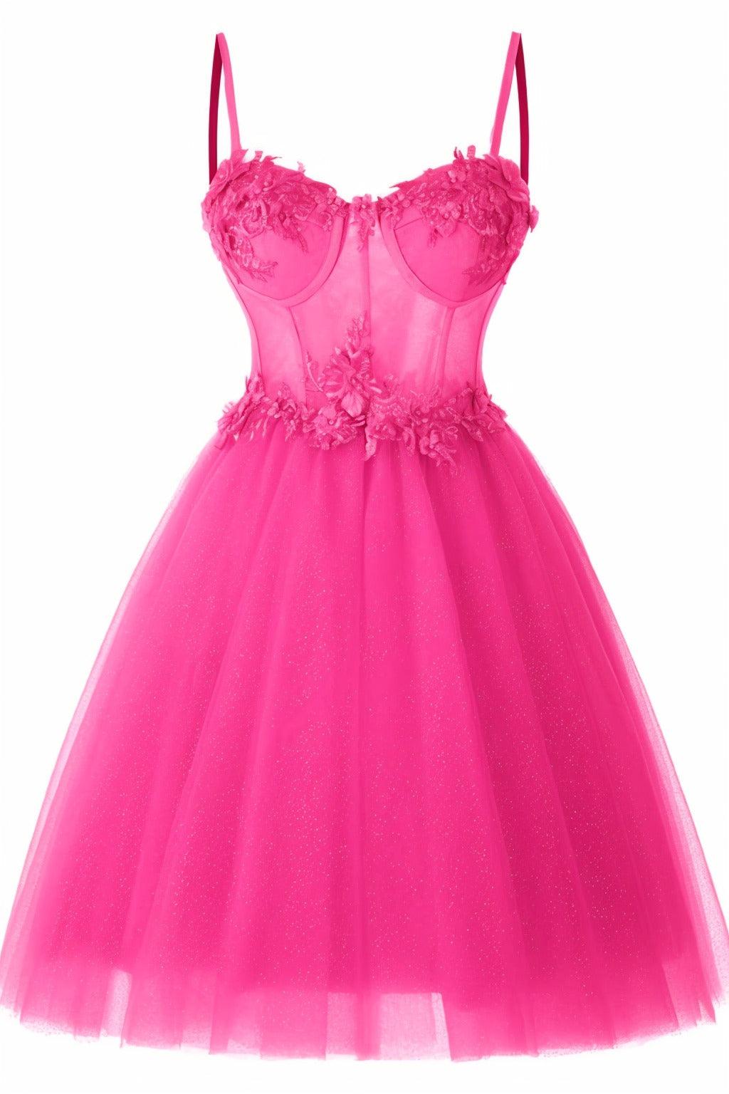 A-Line Short-Mini Tulle Prom Dress CS0400 - COCOMELODY