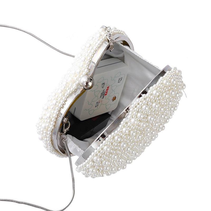 Heart-shaped pearl dinner bag 618082434917 - COCOMELODY