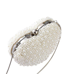 Heart-shaped pearl dinner bag 618082434917 - COCOMELODY