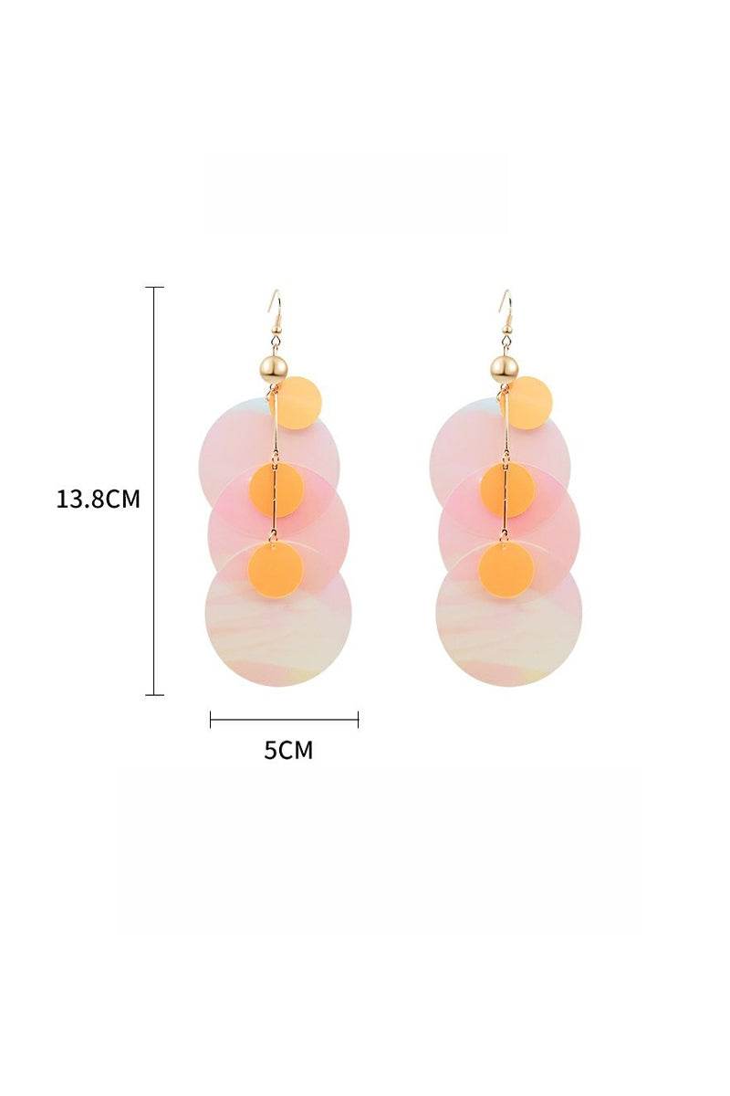 Transparent circular sequins Earrings 573695785599 - COCOMELODY
