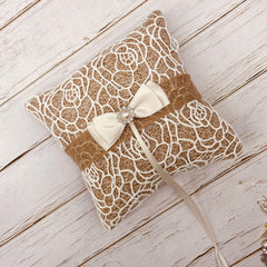 Pearl bow ring pillow 618992788031 - COCOMELODY