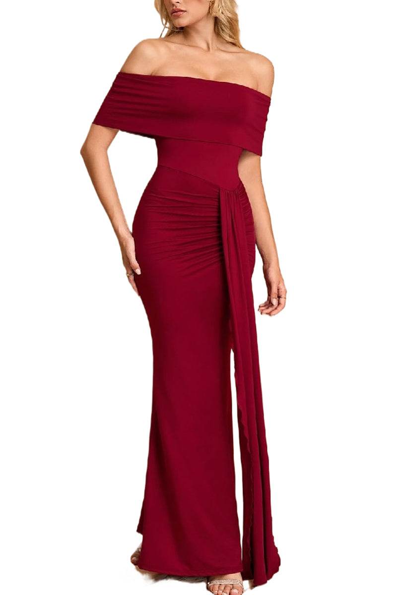 Sheath-Column Elastic Cloth Maxi Formal Wedding Guest Dresses B0FL2J69MM - COCOMELODY