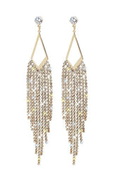 Exaggerated long tassel earrings Fashion geometric drop earrings 731620746741 - COCOMELODY