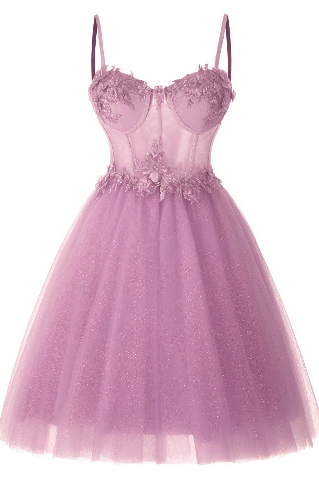 A-Line Short-Mini Tulle Prom Dress CS0400 - COCOMELODY
