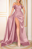 Trumpet-Mermaid Court Train Silk-Like Prom Dress CS0401 - COCOMELODY