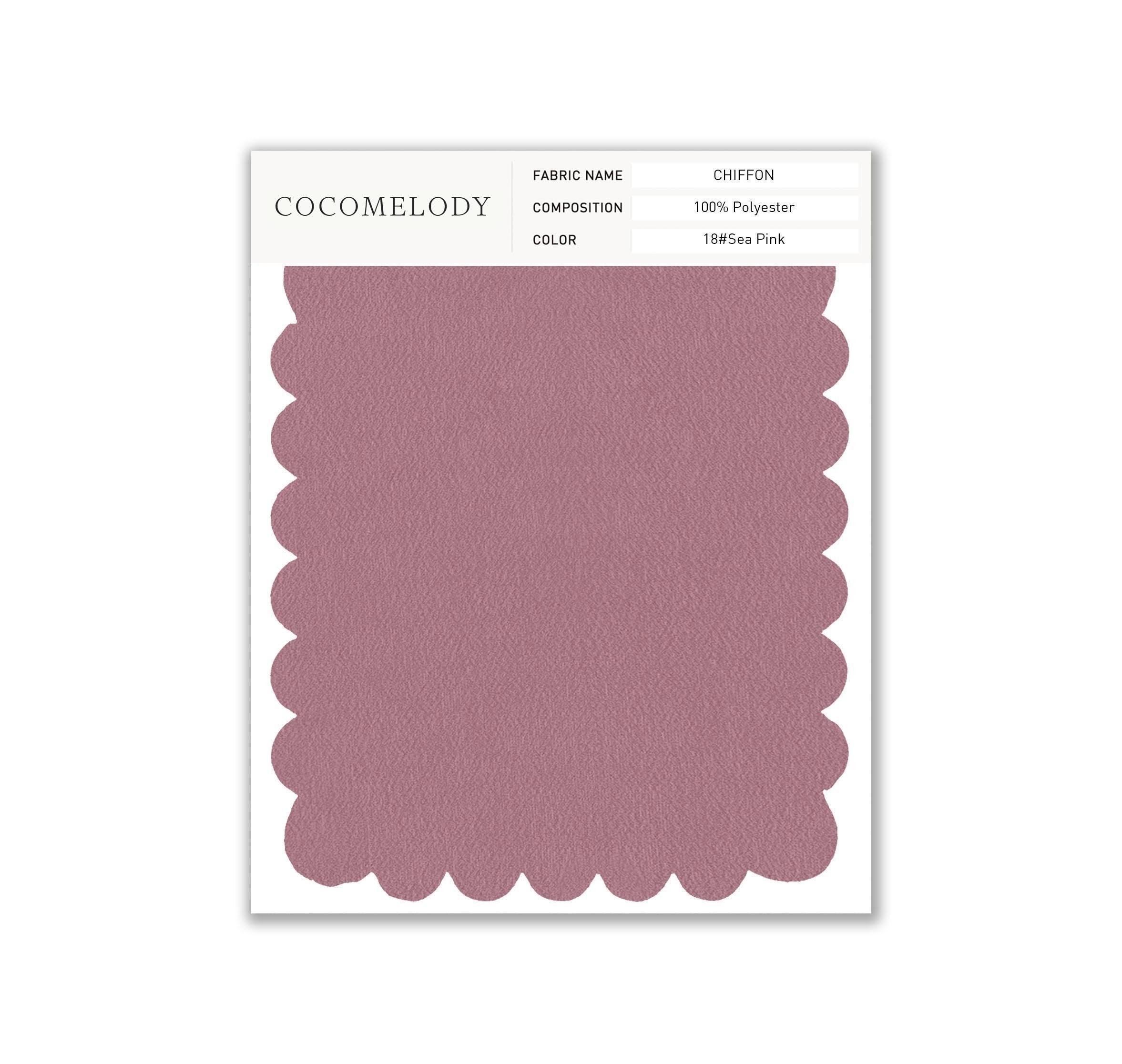 Chiffon Fabric Swatch in Single Color SWCH16001 - COCOMELODY