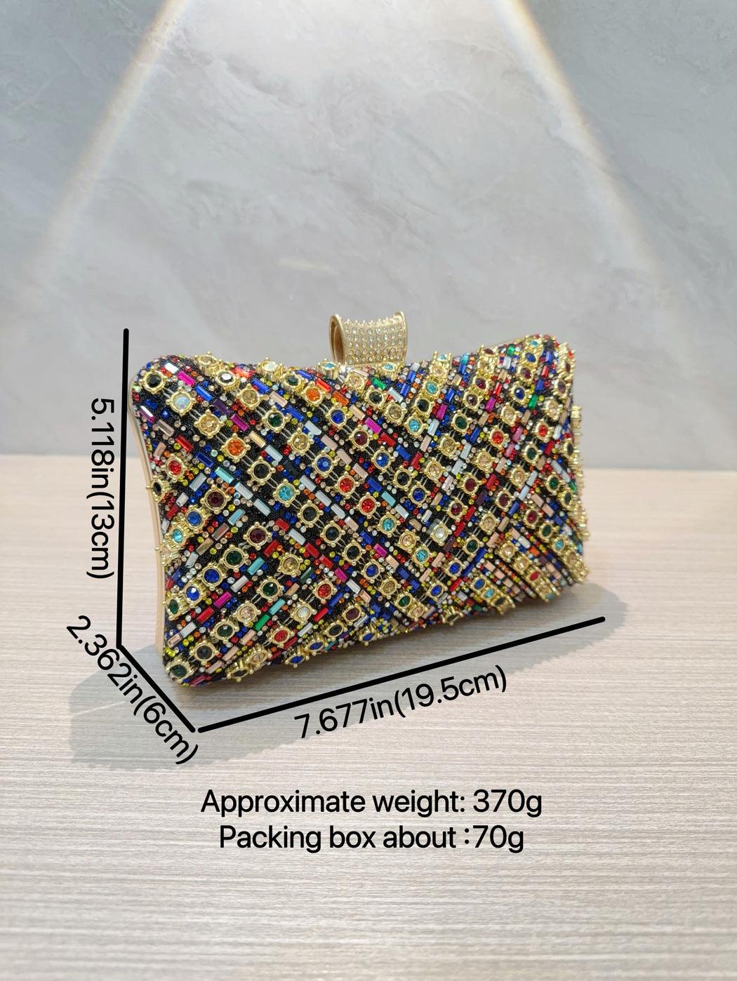 Rhinestone tote Bag Banquet Bag diamond-encrusted diagonal dinner bag 754743789639 - COCOMELODY