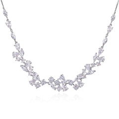 Bright Bridal Flower Necklace Wedding Dress With Accessories 624965966291 - COCOMELODY