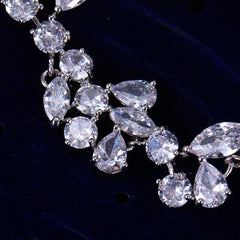 Bright Bridal Flower Necklace Wedding Dress With Accessories 624965966291 - COCOMELODY